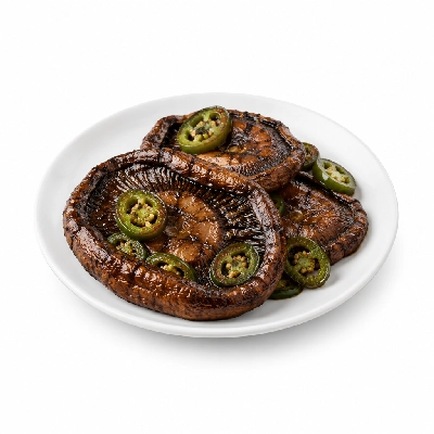 Cheeburger Cheeburger Entrees Grilled Portobello Platter with Jalapeno Peppers