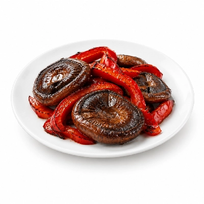 Cheeburger Cheeburger Entrees Grilled Portobello Platter with Roasted Red Peppers