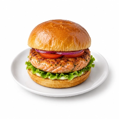 Cheeburger Cheeburger Entrees Salmon Burger Platter