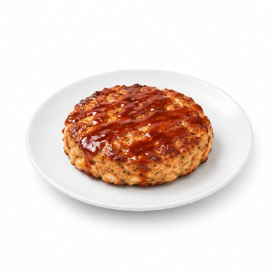 Cheeburger Cheeburger Entrees Salmon Burger Platter with BBQ Sauce