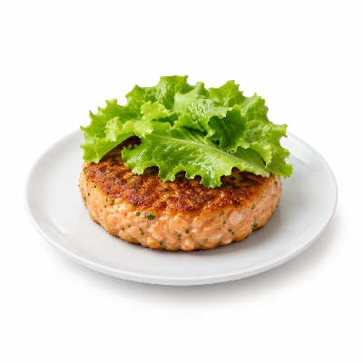 Cheeburger Cheeburger Entrees Salmon Burger Platter with Lettuce