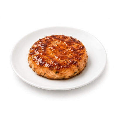 Cheeburger Cheeburger Entrees Salmon Burger Platter with Teriyaki Sauce