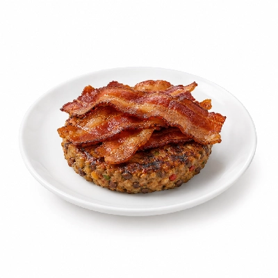 Cheeburger Cheeburger Entrees Veggie Burger Platter (1 Serving) with Bacon