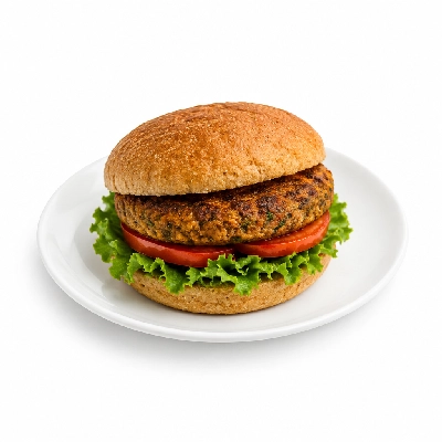 Cheeburger Cheeburger Entrees Veggie Burger Platter with Old Bay Seasoning
