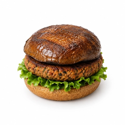 Cheeburger Cheeburger Entrees Veggie Burger Platter with Portobello Mushroom