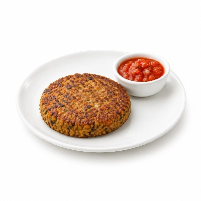 Cheeburger Cheeburger Entrees Veggie Burger Platter with Salsa