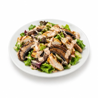 Cheeburger Cheeburger Salads Combination Grilled Portobello and Chicken with 1000 Island Dressing