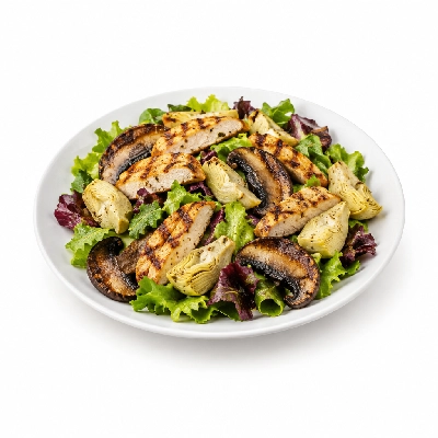 Cheeburger Cheeburger Salads Combination Grilled Portobello and Chicken with Artichokes