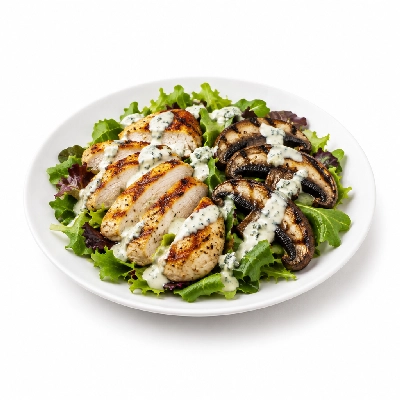 Cheeburger Cheeburger Salads Combination Grilled Portobello and Chicken with Blue Cheese Dressing