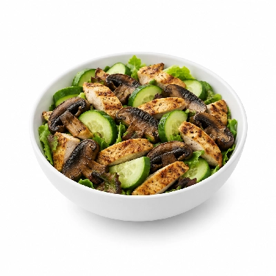 Cheeburger Cheeburger Salads Combination Grilled Portobello and Chicken with Cucumbers