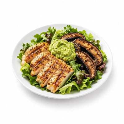 Cheeburger Cheeburger Salads Combination Grilled Portobello and Chicken with Guacamole
