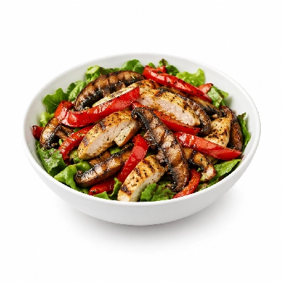 Cheeburger Cheeburger Salads Combination Grilled Portobello and Chicken with Roasted Red Peppers