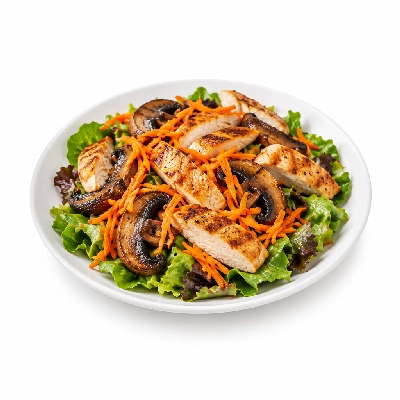 Cheeburger Cheeburger Salads Combination Grilled Portobello and Chicken with Shredded Carrots