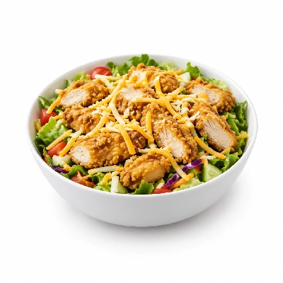 Cheeburger Cheeburger Salads Fried Chicken with Jack Cheddar Mix