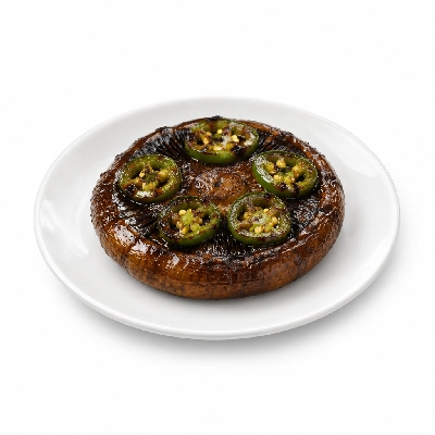 Cheeburger Cheeburger Salads Grilled Portobello Mushroom with Jalapeno Peppers