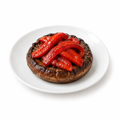Cheeburger Cheeburger Salads Grilled Portobello Mushroom with Roasted Red Peppers