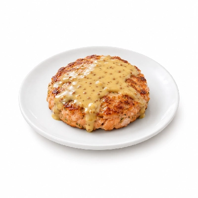 Cheeburger Cheeburger Salads Salmon Burger with Fat Free Honey Dijon Dressing
