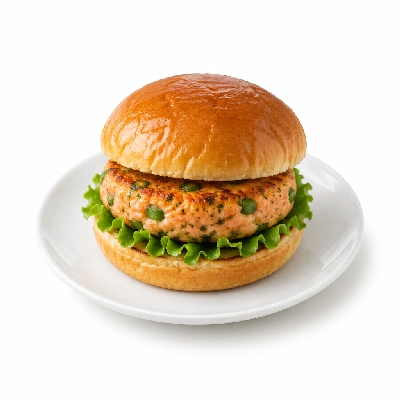 Cheeburger Cheeburger Salads Salmon Burger with Jalapeno Peppers
