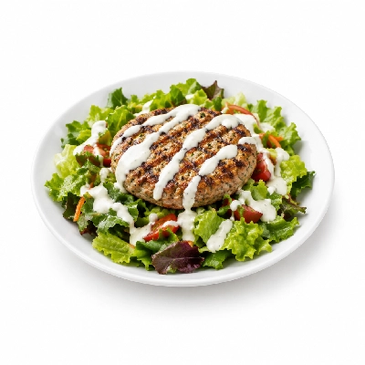 Cheeburger Cheeburger Salads Turkey Burger with Fat Free Ranch Dressing