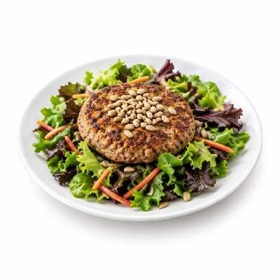 Cheeburger Cheeburger Salads Turkey Burger with Sunflower Seeds