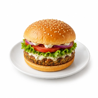 Cheeburger Cheeburger Salads Veggie Burger with 1000 Island Dressing