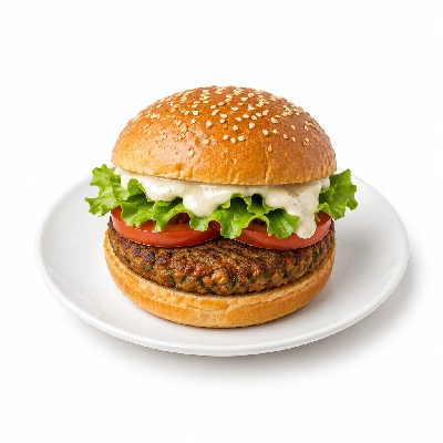 Cheeburger Cheeburger Salads Veggie Burger with Caesar Dressing