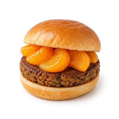 Cheeburger Cheeburger Salads Veggie Burger with Mandarin Oranges