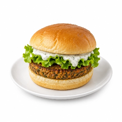 Cheeburger Cheeburger Salads Veggie Burger with Ranch Dressing