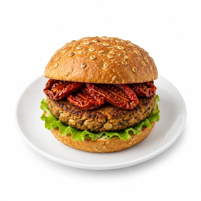 Cheeburger Cheeburger Salads Veggie Burger with Sun Dried Tomatoes