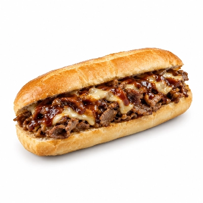 Cheeburger Cheeburger Sandwiches Cheesesteak with BBQ Sauce