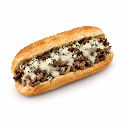 Cheeburger Cheeburger Sandwiches Cheesesteak with Bleu Cheese Crumbles