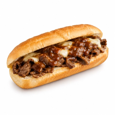 Cheeburger Cheeburger Sandwiches Cheesesteak with Heinz 57 Steak Sauce