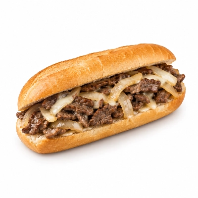Cheeburger Cheeburger Sandwiches Cheesesteak with Onion Slice
