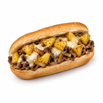 Cheeburger Cheeburger Sandwiches Cheesesteak with Pineapple