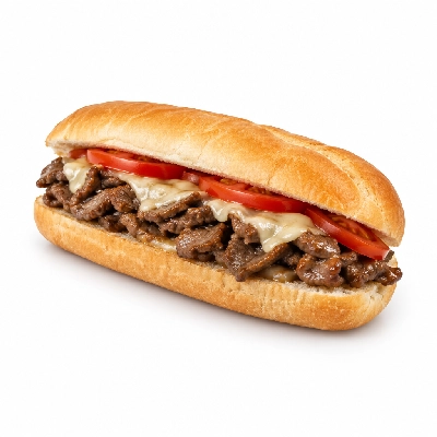 Cheeburger Cheeburger Sandwiches Cheesesteak with Tomato Slice