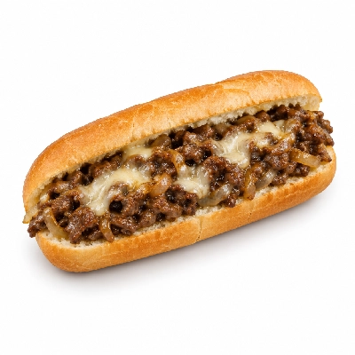 Cheeburger Cheeburger Sandwiches Cheesesteak with Worcestershire Sauce