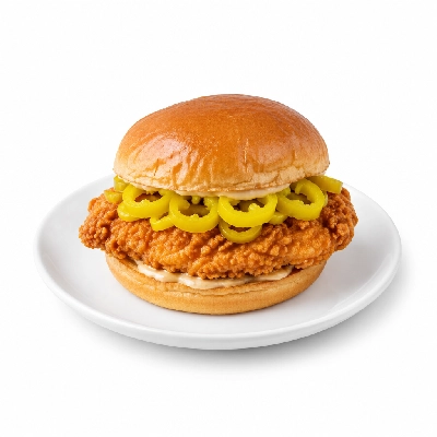 Cheeburger Cheeburger Sandwiches Fried Chicken Finger with Banana Peppers