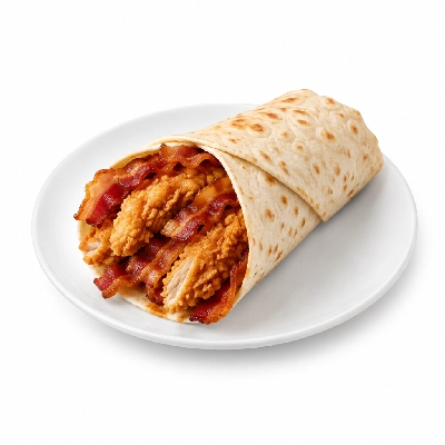Cheeburger Cheeburger Sandwiches Fried Chicken Finger Wrap with Bacon
