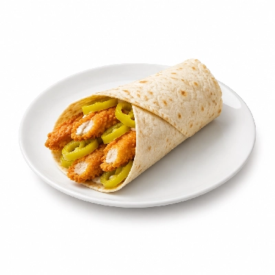 Cheeburger Cheeburger Sandwiches Fried Chicken Finger Wrap with Banana Peppers
