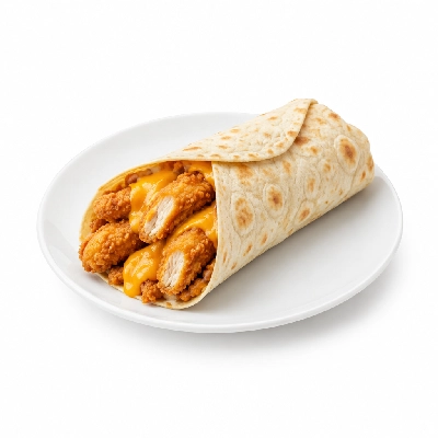 Cheeburger Cheeburger Sandwiches Fried Chicken Finger Wrap with Cheddar Cheese