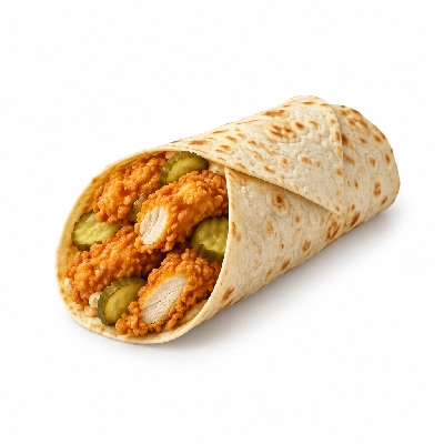 Cheeburger Cheeburger Sandwiches Fried Chicken Finger Wrap with Pickles