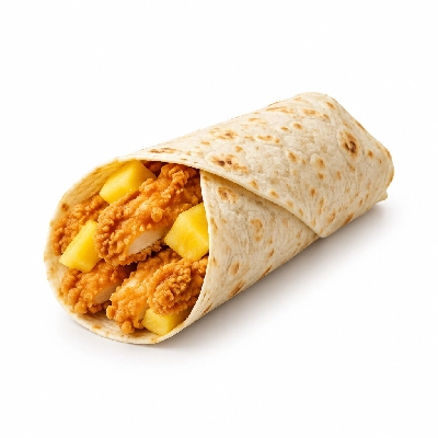 Cheeburger Cheeburger Sandwiches Fried Chicken Finger Wrap with Pineapple