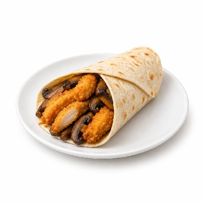 Cheeburger Cheeburger Sandwiches Fried Chicken Fingers Wrap with Portobello Mushroom