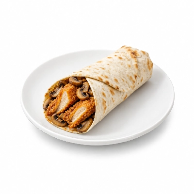 Cheeburger Cheeburger Sandwiches Fried Chicken Finger Wrap with Sauteed Mushrooms
