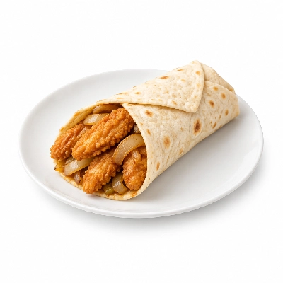 Cheeburger Cheeburger Sandwiches Fried Chicken Finger Wrap with Sauteed Onions
