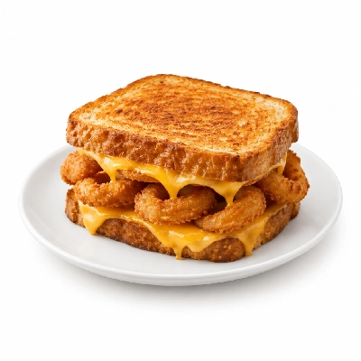 Cheeburger Cheeburger Sandwiches Grilled Cheese with Onion Rings