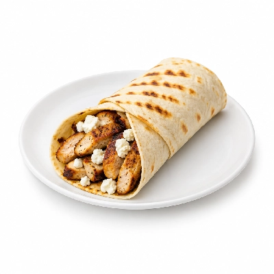 Cheeburger Cheeburger Sandwiches Grilled Chicken Breast Wrap with Feta Cheese Crumbles