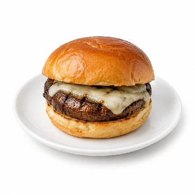 Cheeburger Cheeburger Sandwiches Grilled Portobello Mushroom Melt with Garden Vegetable Sauce