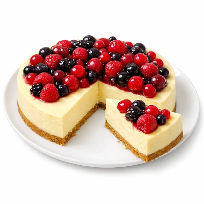 Cheesecake with berry topping
