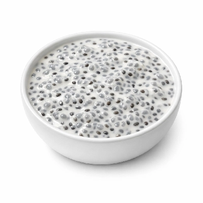 Chia Seeds Soaked in Milk